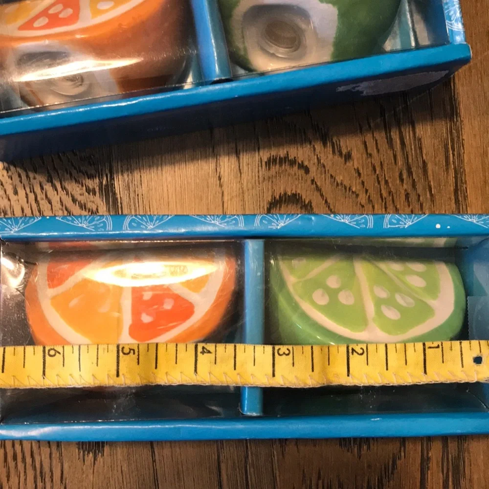 NWT lot of 2 Lime & Orange salt & pepper shakers